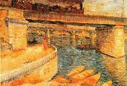 Vincent Van Gogh Bridges Across the Seine at Asnieres oil on canvas